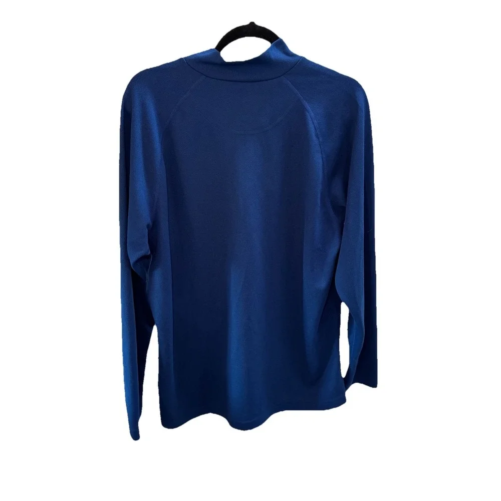 The North Face Quarter 1/4 Zip Vaporwick Pullover Mens Medium Blue‎ Logo